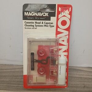 Magnavox Cassette Head Cleaner Wet Type M62020 1990's Vintage.